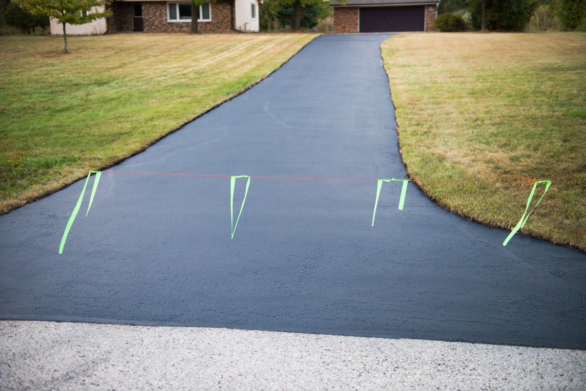 Blacktop Driveway with Clean Edges